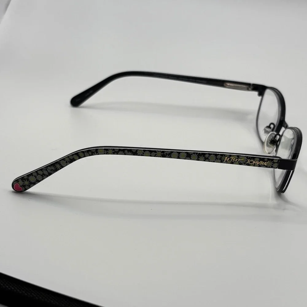 Betsey Johnson Girls‎ Eyewear Black Oval Floral Frames LT24190019 47-16-125